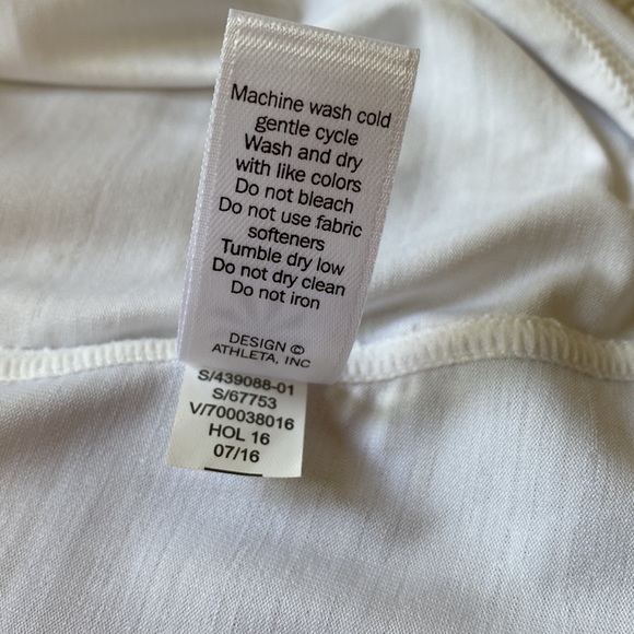 NEW Athleta white top with front zipper - Picture 8 of 8